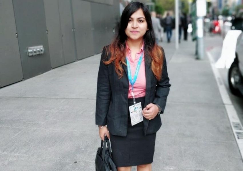 Divya presenting during Salesforce Technical Workshop